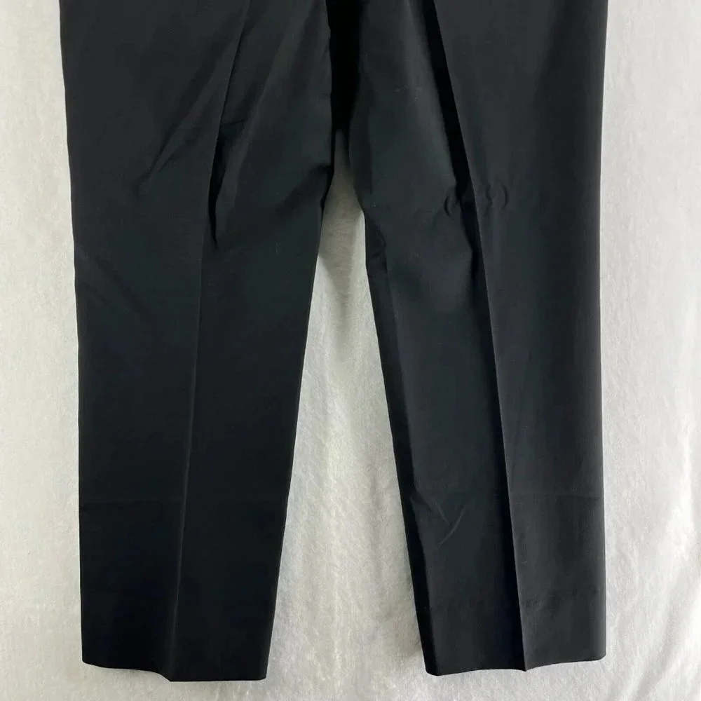 Tommy Hilfiger Men's Pants Sz 36x30 Black Classic Straight Leg Pure Wool Trouser - Picture 9 of 11
